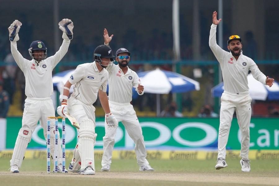 Ravichandran Ashwin and Ravindra Jadeja spun India to an unassailable 2-0 lead and the No.1 ranking in Tests, pinning New Zealand down in a riveting see-saw four-day affair, to win the second cricket Test by 178 runs here on Monday. Local boy Wriddhiman Saha was adjudged Man of the Match for his unconquered 54 and 58 in the two Indian innings at the Eden Gardens. India beat New Zealand,India vs New Zealand,India vs New Zealand Test series,India vs New Zealand 2ns Test,India vs New Zealand 2016,2nd Test in Kolkata,Virat Kohli,Team India,Ashwin,Ravichandran Ashwin