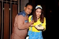 Bollywood actress Soha Ali Khan birthday party at her house.