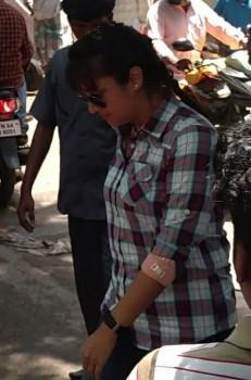 Photos of South Indian Actress Jyothika at director Bramma Movie Shooting Spot.