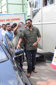 Photos of Bollywood actor Ajay Devgn promotes 'Shivaay' on the set of Savdhaan India at Filmcity.