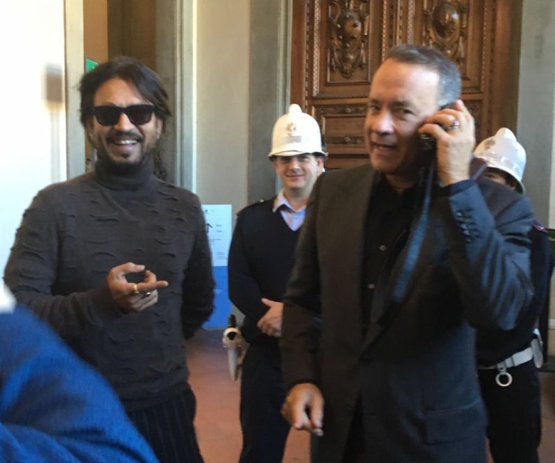 The star cast of Inferno already is in full swing to promote the movie worldwide, Irrfan who was busy in India shooting for his next has left early for Florence for the World premiere which is happening on the 8th of October. Irrfan Khan,Irrfan Khan joins Tom Hanks,Tom Hanks,Inferno for world premiere,Dario Nardella,Irrfan Khan with Tom Hanks,Irrfan Khan pics,Irrfan Khan images,Irrfan Khan photos,Irrfan Khan pictures,Irrfan Khan stills