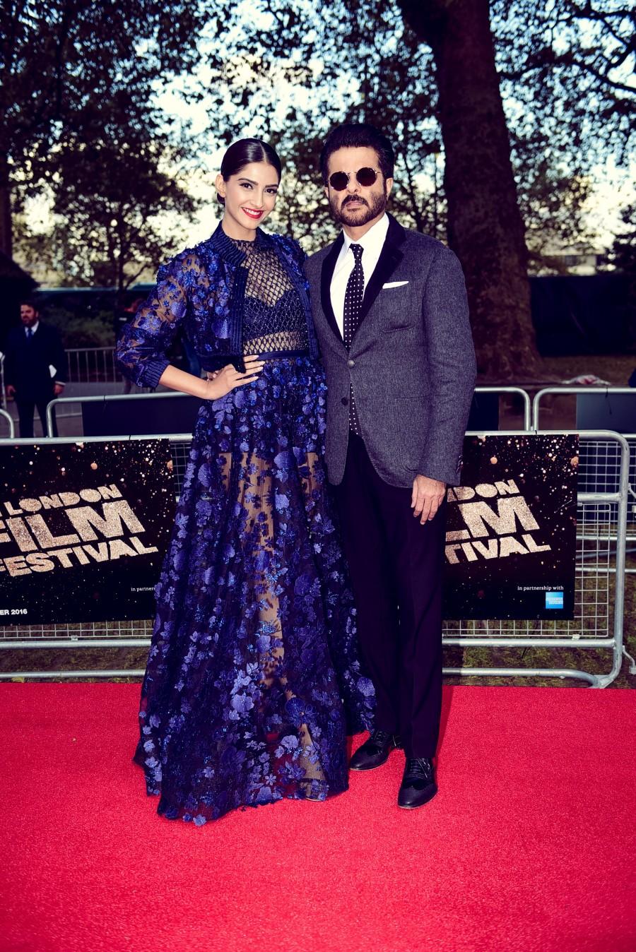 Celebrated Indian filmmaker Rakeysh Omprakash Mehra's latest cinematic masterpiece, MIRZYA, received its GALA Premiere at the 60th BFI London Film Festival in partnership with American Express on Thursday 6th October at 5.30pm. Anil Kapoor, the father of the lead star Harshvardhan Kapoor, and his sister Sonam Kapoor, walked the Red Carpet along with leading lady Saiyami Kher, co-starArt Malik the Director, Rakeysh Omprakash Mehra, Producer Rohit Khattar, amongst others. Sonam Kapoor,Anil Kapoor,Harshvardhan Kapoor,Saiyami Kher,Rakeysh Omprakash,MIRZYA,60th BFI London Film Festival,60th Film Festival,Bhaag Milkha Bhaag