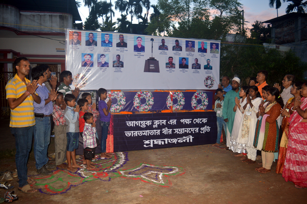 Sarkar, who conceptualised the pandal, said several especially-made oversized candles would illuminate the area. "After the Uri attack, we changed the design of the pandal and decided to pay homage to our soldiers who sacrificed their lives for the nation. And, after the surgical strikes (across the LoC in Jammu and Kashmir), we felt there is utmost need to show our gratitude to them," Sarkar said. Meanwhile, though at least 2,515 community Durga Pujas, including 1,495 in rural and interior areas and about 100 family events are being held in Tripura, the one at the Durgabari temple of the erstwhile royal family remains the main attraction for numerous reasons, including for its centuries-old customs that are kept alive to this day. Agartala Durga Puja,Uri martyrs,Durga Puja pandal,Uri in Jammu and Kashmir,terrorist attack,Durga Puja,Indian Army soldiers,Indian Army