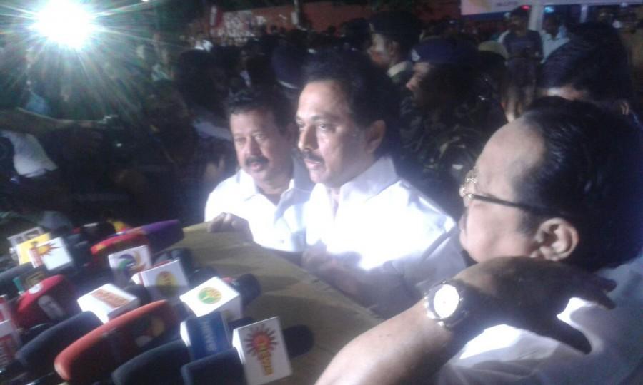 DMK's Stalin visits Apollo Hospital; wishes Jayalalithaa speedy recovery. Tamil Nadu Chief Minister J.Jayalalithaa continues to be under constant montoring by specialist doctors, said Apollo Hospital on Saturday. In a statement issued here, Apollo Hospitals said she is under constant monitoring by intensivists and consultants in the panel. Stalin visits Apollo Hospital,Stalin visits Jayalalithaa in hospital,Stalin visits Jayalalithaa,Stalin meets Jayalalithaa,Jayalalithaa,Apollo Hospital,jayalalithaa health,Jayalalithaa health update,tamil nadu cm jayalalithaa