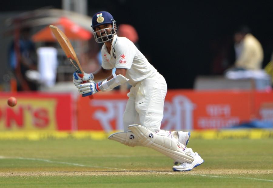 Soon after he added 39 runs to the overall score with incoming batsman Rohit Sharma, Rahane too was sent back to the pavilion for a well made 188 runs when he hit out at a widish delivery from pacer Trent Boult only to see New Zealand wicketkeeper Bradley-John Watling pull off a simple catch. Rahane's 381-ball knock was laced with 18 boundaries and four sixes. Virat Kohli,Ajinkya Rahane,Virat Kohli and Ajinkya Rahane,India vs New Zealand,India vs New Zealand Test series,India vs New Zealand score,India vs New Zealand 3rd Test,India vs New Zealand pics,India vs New Zealand images,India vs New Zealand photos,Indi