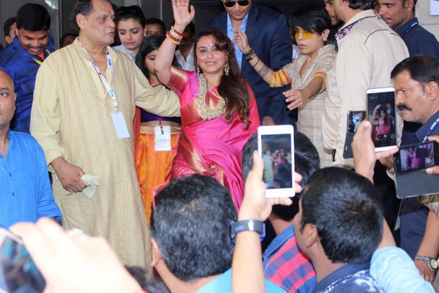 Photos of Bollywood actress Rani Mukerji attends the Durga Puja celebrations in Mumbai. Rani Mukerji,Rani Mukerji attends the Durga Puja celebrations,Durga Puja celebrations,Durga Puja celebrations in Mumbai,Durga Puja celebrations pics,Durga Puja celebrations images,Durga Puja celebrations photos,Durga Puja celebrations stills,Durga Puja ce