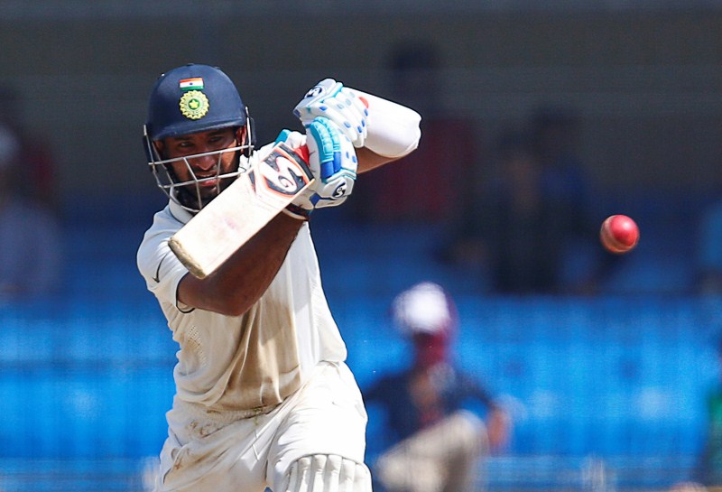Pujara, who has been in good form in this series, thus completed the seventh century of his Test career. He has also scored three half-centuries during the series. The Saurashtra batsman nine boundaries during his innings. India vs New Zealand,Cheteshwar Pujara hits 8th Test ton,Cheteshwar Pujara,Cheteshwar Pujara 8th century,Cheteshwar Pujara century,India vs New Zealand,3rd Test,India vs New Zealand Test series,India vs New Zealand 3rd Test,India vs New Zealand pics,Indi