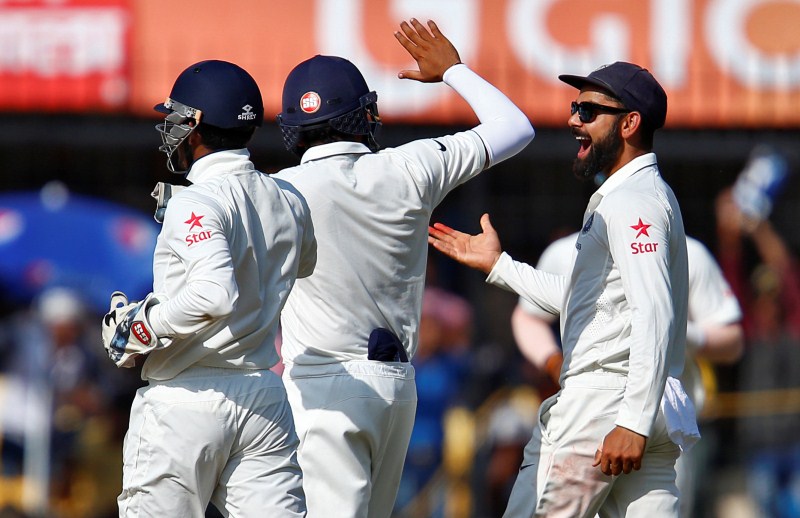 Chasing a mammoth 475, the Kiwis were bundled out for a paltry 153 runs in their second innings. Star off-spinner Ravichandran Ashwin once again emerged as the wrecker-in-chief, taking seven wickets and an overall 13 scalps in the match. India vs New Zealand,India vs New Zealand Test series,India beats New Zealand,Holkar Cricket Stadium,whitewash,Gautam Gambhir,Cheteshwar Pujara,Ravichandran Ashwin,Ashwin,India beats New Zealand by 321 runs,India whitewash New Zealand