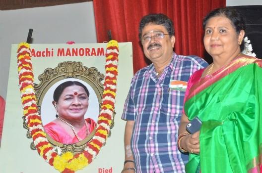 The first year death anniversary of the veteran actress Manorama (Aachi) event held at Chennai. Celebs like Sivakumar, SV Sekar, Sachu, Kutty Padmini and others graced the event.