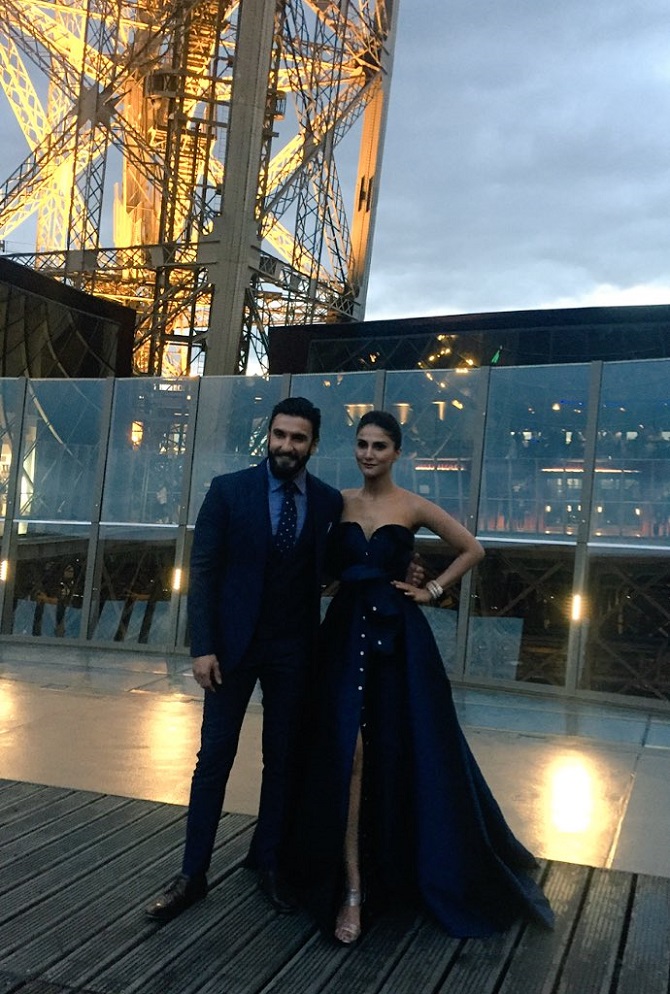 Ranveer Singh, Vaani Kapoor at the trailer launch of 'Befikre' in Paris. "Befikre", set to release on December 9, captures the Parisian spirit of freedom and impulsive living. Ranveer Singh,Vaani Kapoor,Befikre,Befikre Trailer,Befikre Trailer Launch,Befikre Trailer Launch pics,Befikre Trailer Launch images,befikre trailer launch in Eiffel Tower,Befikre Trailer Launch stills,Befikre Trailer Launch pictures