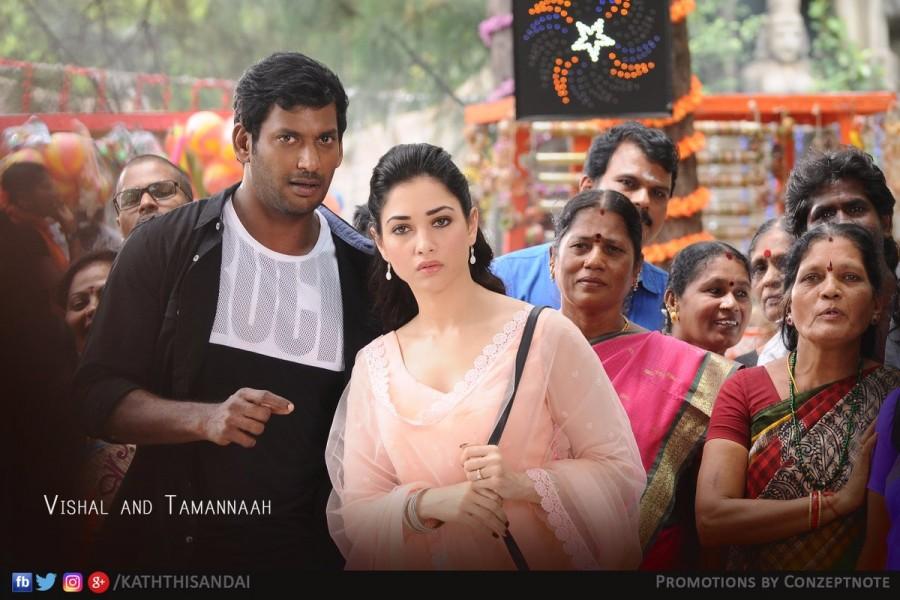 Kaththi Sandai is an upcoming Tamil movie written and directed by Suraj. The film stars Vishal and Tamannaah in the lead role, while Jagapati Babu, Vadivelu, Soori, Tarun Arora, Sampath Raj, Balaji and Aarthi appears in the supporting role. Kaththi Sandai,Kaththi Sandai pics,Kaththi Sandai images,Kaththi Sandai photos,Kaththi Sandai stills,Kaththi Sandai pictures,Vishal,Tamannaah,Jagapati Babu, Vadivelu, Soori, Tarun Arora, Sampath Raj, Balaji,Kaththi Sandai latest movie stills,Kaththi Sanda