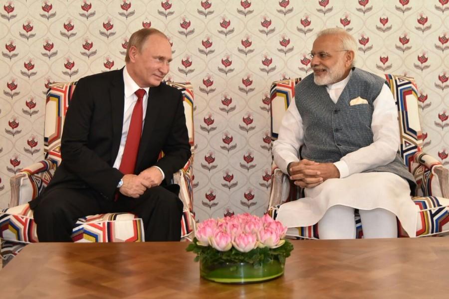 Prime Minister Narendra Modi on Saturday welcomed Russian President Vladimir Putin to India ahead of bilateral summit and BRICS heads of states meet in Goa. Modi on twitter greeted Putin, who arrived here early Saturday morning, saying: "India welcomes you, President Putin! Wishing you a fruitful visit. @KremlinRussia_E." BRICS Summit 2016 Goa,BRICS Summit,BRICS Summit 2016,Prime Minister Narendra Modi,Narendra Modi,President Vladimir Putin,Vladimir Putin,BRICS,BRICS 2016