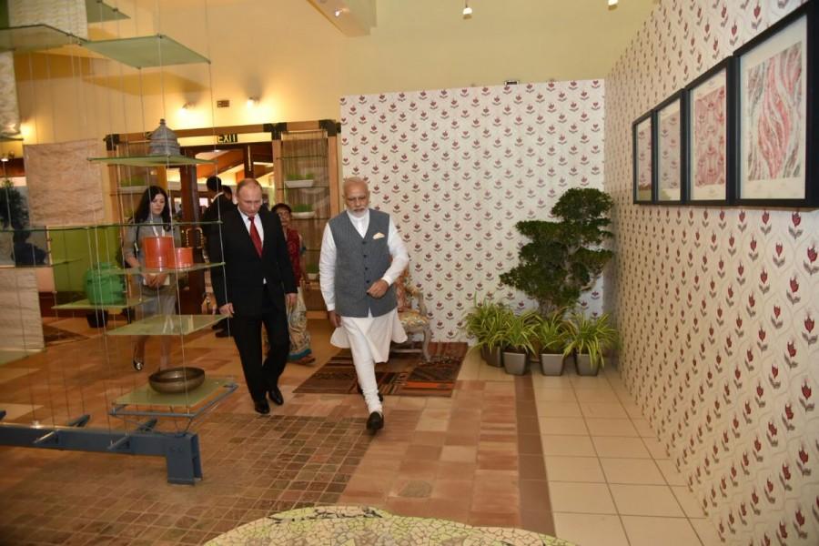 The President has been accompanied by top bureaucrats from the Defence, Energy, Trade and Industries ministry. Modi and Putin via video conference will also participate in foundation-laying ceremony of the third and fourth power units at the Kundakulam nuclear power plant. BRICS Summit 2016 Goa,BRICS Summit,BRICS Summit 2016,Prime Minister Narendra Modi,Narendra Modi,President Vladimir Putin,Vladimir Putin,BRICS,BRICS 2016
