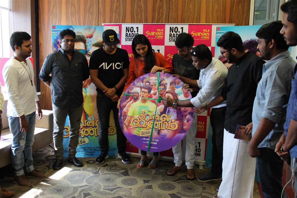 Tamil movie Kavalai Vendam Movie Audio launch event held at Suryan 93.5 FM, Chennai. Celebs like Jiiva, Sunaina, Leon James, Deekay, Elred Kumar and others graced the event. Kavalai Vendam Audio Launch,Kavalai Vendam Audio,Kavalai Vendam music,Jiiva,Sunaina,Leon James,Deekay,Elred Kumar,Kavalai Vendam Audio Launch pics,Kavalai Vendam Audio Launch images,Kavalai Vendam Audio Launch photos,Kavalai Vendam Audio Launch stills,Kav