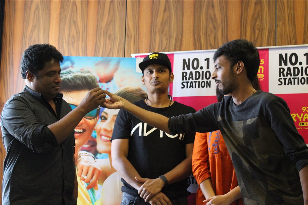 Tamil movie Kavalai Vendam Movie Audio launch event held at Suryan 93.5 FM, Chennai. Celebs like Jiiva, Sunaina, Leon James, Deekay, Elred Kumar and others graced the event. Kavalai Vendam Audio Launch,Kavalai Vendam Audio,Kavalai Vendam music,Jiiva,Sunaina,Leon James,Deekay,Elred Kumar,Kavalai Vendam Audio Launch pics,Kavalai Vendam Audio Launch images,Kavalai Vendam Audio Launch photos,Kavalai Vendam Audio Launch stills,Kav