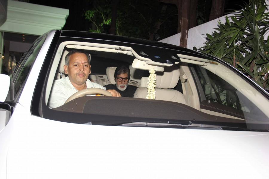 Amitabh Bachchan at Hema Malini's 68th Birthday Bash Party. Hema Malini,Hema Malini 68th Birthday Bash Party,Hema Malini Birthday Bash Party,Hema Malini Birthday Bash,Hema Malini Birthday Party,Amitabh Bachchan,Shatrughan Sinha,Poonam Sinha,Jaya Bachchan,Esha Deol,Hema Malini Birthday Party pics,Hema Malini Birthd