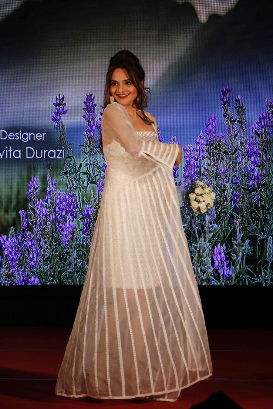 The Show ended with the fashion walk, organized by Ms. Farhana Vohra, on the theme of 'eternal bond between mother and her child'. Women like Soniya Sethi Addl. DG foreign trade Govt. of India, Known actress Riya Pillai and Madhu Shah walked the ramp to show their support to the cause. Riya Pillai,Madhu Shah,Riya Pillai and Madhu Shah,Riya Pillai and Madhu Shah ramp walk,Celebs ramp walk,actress Riya Pillai,actress Madhu Shah,fashion walk