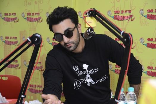 Photos of Bollywood actor Ranbir Kapoor promotes Ae Dil Hai Mushkil on Radio Mirchi 98.3 Studio.