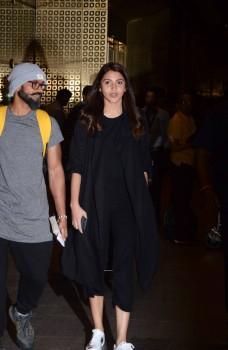 Photos of Bollywood actress Anushka Sharma returns back post The Ring's shoot.