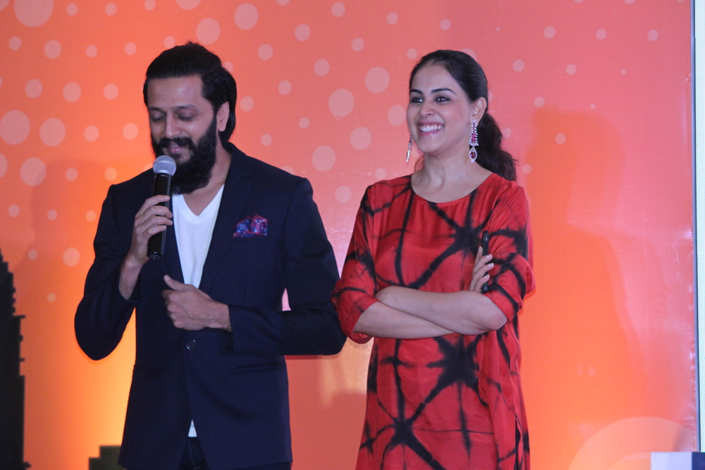 Photos of Bollywood actor Riteish Deshmukh and Genelia D'souza during the launch of the Labour Analgesia App in Mumbai on Oct 16, 2016. Riteish Deshmukh & Genelia D'souza,Riteish Deshmukh and Genelia D'souza,Riteish Deshmukh,Genelia D'souza,Labour Analgesia app,Birth Ease,Birth Ease app
