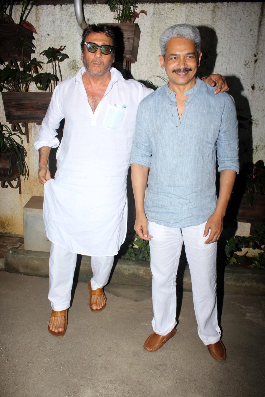Jackie Shroff and Atul Kulkarni at Azad short film Special Screening. Azad short film Special Screening,Azad short film,Mannara Chopra,Gulshan Devaiya,Jackie Shroff,Nandita Das,Nitya Mehra,Shriya Pilgaonkar,Siddharth Menon,Sudhir Mishra,Atul Kulkarni,Vinay Pathak,Azad Special Screening,Azad Special Screening pics,Azad Speci