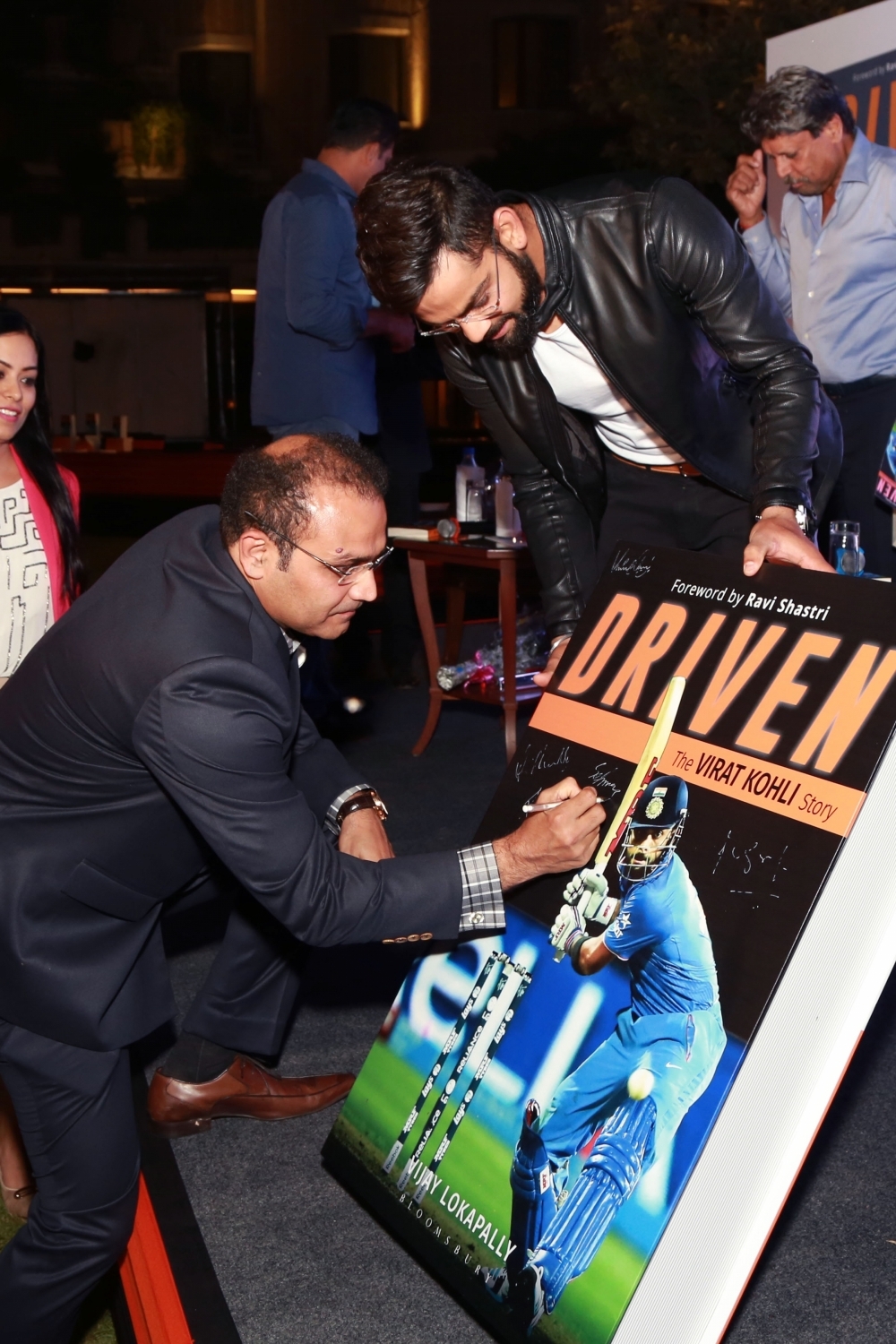India Test captain Virat Kohli during the book release "Driven: The Virat Kohli Story" authored by Vijay Lokapally in New Delhi. Virat Kohli,Anil Kumble,coach Anil Kumble,Ravi Shastri,Kapil Dev,Virender Sehwag,Driven: The Virat Kohli Story,The Virat Kohli Story