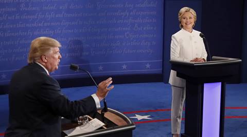US Elections 2016: Hillary Clinton and Donald Trump's Final Debate. Hillary Clinton and Donald Trump,Hillary Clinton,Donald Trump,US Elections 2016,US Elections,US Elections Final Debate,US Elections Final Debate pics,US Elections Final Debate images,US Elections Final Debate photos,US Elections Final Debate stills,US Ele