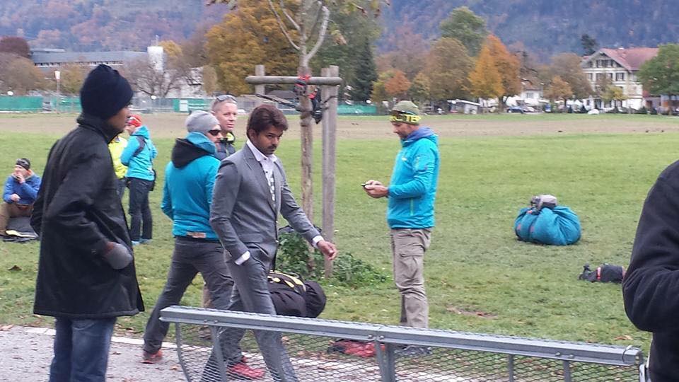 Bairavaa song shoot: Ilayathalapathy Vijay and Keerthy Suresh in Switzerland. Ilayathalapathy Vijay,Keerthy Suresh,Vijay,Vijay in Switzerland,Bairavaa,Bairavaa song shoot,Bairavaa duet shoot,Bairavaa in Switzerland,Vijay and Keerthy Suresh,Vijay and Keerthy Suresh in Switzerland