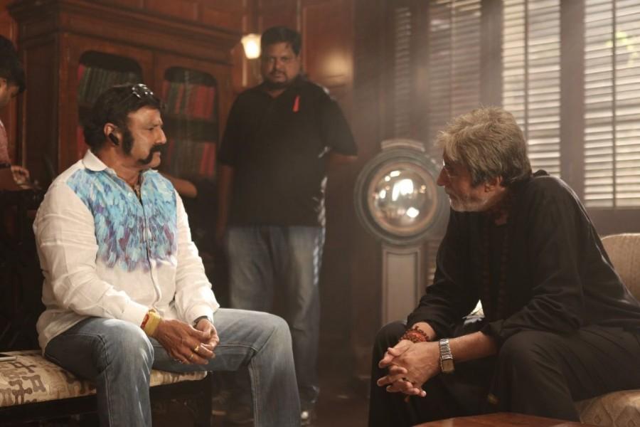 "Sarkar 3" will see Amitabh reprising his role as Subhash Nagre. The film will also stars Rohini Hattangadi, Jackie Shroff, Manoj Bajpayee, Ronit Roy, Bharat Dabholkar and Yami Gautam. Amitabh Bachchan meets Balakrishna,Amitabh Bachchan,Balakrishna,Ramoji Film City,actor Amitabh Bachchan,Sarkar 3,Sarkar 3 shooting,Sarkar 3 on the sets