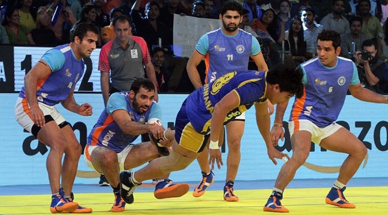They started to become a tad too rough with their tackles which earned them a mild reprimand from the referee. Pardeep fetched a couple of points with his raid to give India a comfortable seven-point cushion. Kabaddi World Cup Final,Kabaddi World Cup,India vs Iran,India vs Iran kabaddi world cup,india vs iran kabaddi,Kabaddi World Cup Final pics,Kabaddi World Cup Final images,Kabaddi World Cup Final photos,Kabaddi World Cup Final stills,Kabaddi World Cup Final