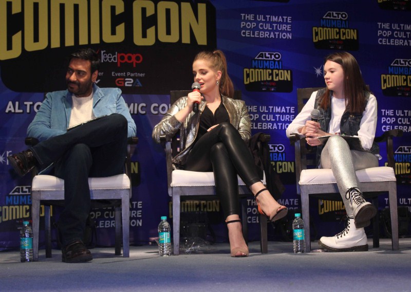 Photos of Bollywood Actor Ajay Devgn launches Shivaay comic and merchandise at Bombay exhibition center. Ajay Devgn,Shivaay comic,Shivaay,Shivaay movie promotion,Shivaay promotion,Actor Ajay Devgn,Bollywood Actor Ajay Devgn