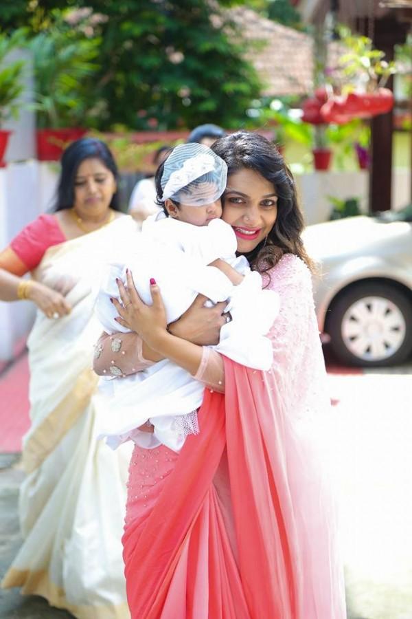 Actress Muktha's baby Kiara aka Kanmani baptism pics - Photos,Images ...