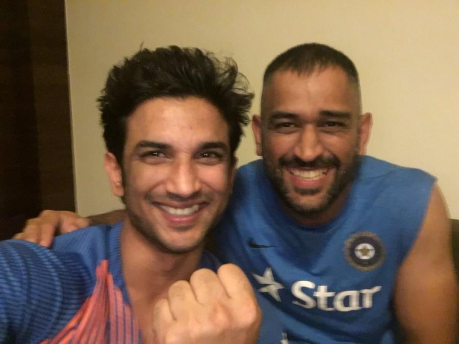 Actor Sushant Singh Rajput, who played the title role in cricket star Mahendra Singh Dhoni's biopic named "MS Dhoni - The Untold Story", sent social media into a tizzy on Sunday after posting an image of him in an India shirt. Sushant Singh,Sushant Singh Rajput,India-New Zealand,India vs New Zealand,Mahendra Singh Dhoni,MS Dhoni,Mahendra Singh Dhoni and Sushant Singh,Sushant Singh with MS Dhoni