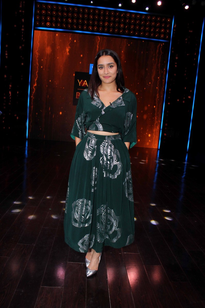 Photos of Bollywood actor Shraddha Kapoor during the shooting of Zee TV show Yaaron Ki Baraat, in Mumbai. Farhan Akhtar,Riteish Deshmukh,Shraddha Kapoor,Yaaron Ki Baraat