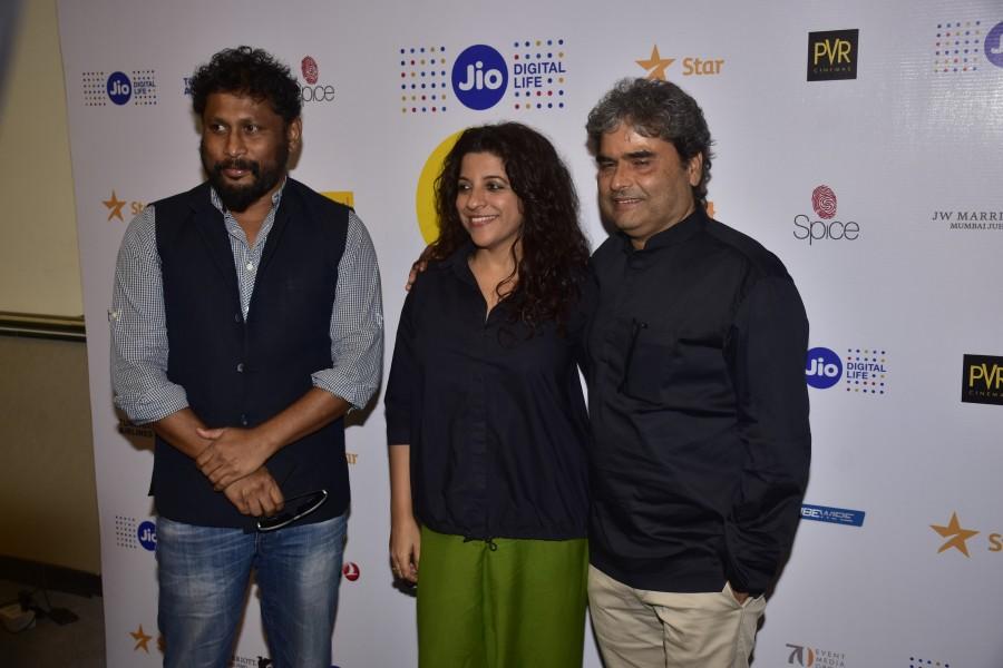 On the Set with directors at MAMI Mela with Vishal Bharadwaj, Zoya Akhtar, Gauri Shinde, Rohit Shetty and Shoojit Sircar. Vishal Bharadwaj,Zoya Akhtar,Gauri Shinde,Rohit Shetty,Shoojit Sircar,MAMI Mela,MAMI Mela 2016,On the Set with directors