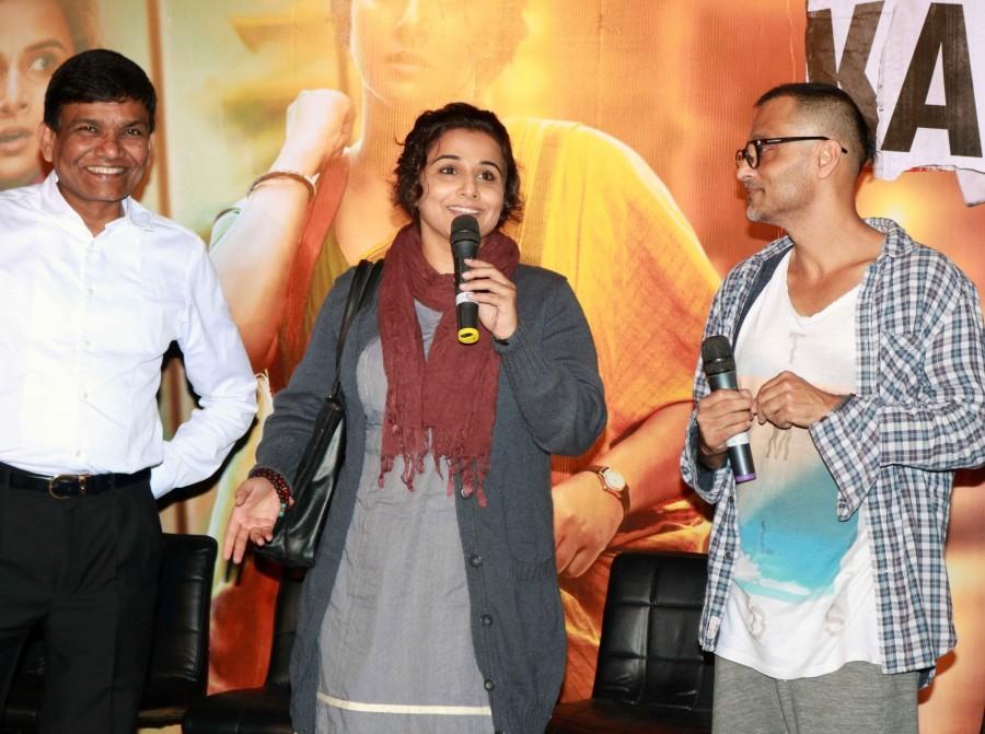 Photos of Filmmaker Sujoy Ghosh and actress Vidya Balan during the trailer launch of film Kahaani 2 on Oct 25, 2016. Vidya Balan,Vidya Balan at Kahani 2 trailer launch,Kahani 2 trailer launch,Kahani 2 trailer,Kahani 2 trailer launch pics,Kahani 2 trailer launch images,Kahani 2 trailer launch photos,Kahani 2 trailer launch stills,Kahani 2 trailer launch pictures