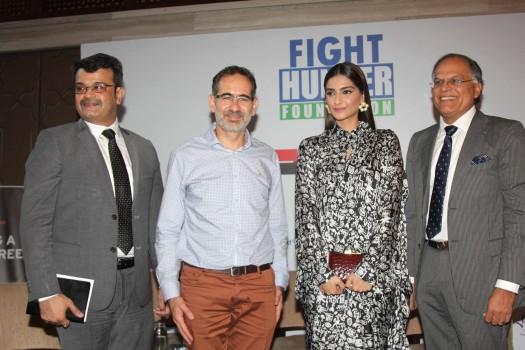 Photos of Bollywood actress Sonam Kapoor pledges her support to fight malnutrition.