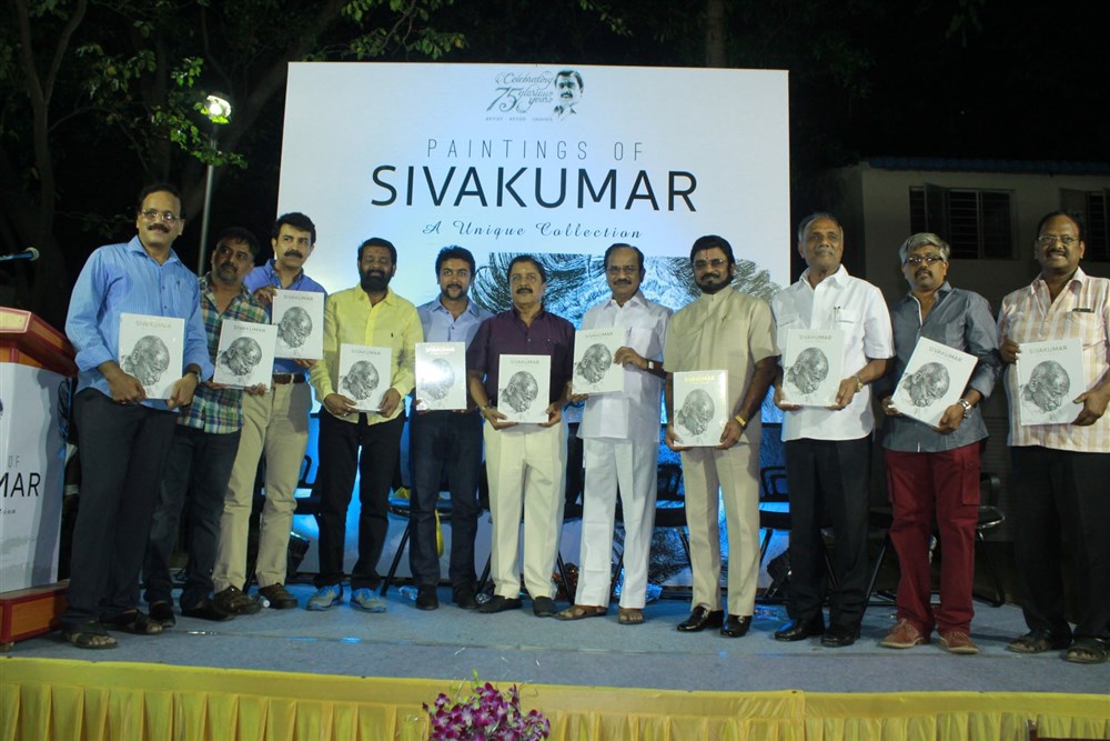 Paintings of actor Sivakumar Book Launch event held at Chennai. Celebs like Suriya, Karthi, N Lingusamy, Tamilaruvi Manian, Rajiv Menon, Vasanth and others graced the occasion. Sivakumar Paintings Book Launch,Sivakumar Paintings Book,Sivakumar,Suriya,Karthi,N Lingusamy,Tamilaruvi Manian,Rajiv Menon,Vasanth,Sivakumar Paintings Book Launch pics,Sivakumar Paintings Book Launch images,Sivakumar Paintings Book Launch photos,Sivakumar