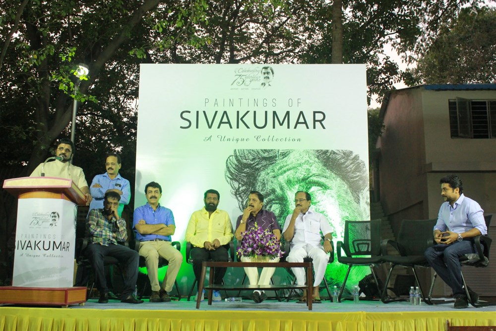 Paintings of actor Sivakumar Book Launch event held at Chennai. Celebs like Suriya, Karthi, N Lingusamy, Tamilaruvi Manian, Rajiv Menon, Vasanth and others graced the occasion. Sivakumar Paintings Book Launch,Sivakumar Paintings Book,Sivakumar,Suriya,Karthi,N Lingusamy,Tamilaruvi Manian,Rajiv Menon,Vasanth,Sivakumar Paintings Book Launch pics,Sivakumar Paintings Book Launch images,Sivakumar Paintings Book Launch photos,Sivakumar