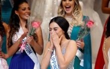 The winner of the Miss International 2016 Kylie Verzosa representing Philippines reacts as she was selected as the winner.