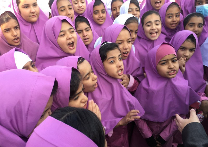 Iranian and Afghan girls gather at the Emam Hasan Mojtaba school in Kerman, Iran, October 23, 2016. To help stem the influx of Afghan refugees to Europe, the European Union is increasing aid to certain countries on migrant routes in the hope of persuading people there to stay put. So far these have included Turkey, Jordan, Lebanon and some African countries. Now the EU is trying this strategy in Iran, which sits on the main transit route for Afghan refugees -- the second-largest group after Syrians to have reached Europe by sea last year. Afghan refugees,Afghan refugees in Iran,Soviet invasion,Taliban insurgency,Islamic State attacks,Islamic attacks,Afghans,Taliban,refugees,refugees in Iran,Islamic refugees attacks