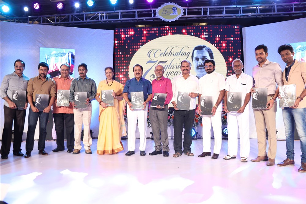 Tamil Actor Sivakumar 75 Years Golden Years celebration held at Chennai. Celebs like Suriya, Karthi, Bayilvan Ranganathan, Rajasekar Pandian, G Dhananjayan, Mohan Raman, Jagan and others graced the event. Suriya,Karthi,Sivakumar 75 Years Celebration,Bayilvan Ranganathan,Rajasekar Pandian,G Dhananjayan,Mohan Raman,Jagan,Sivakumar 75 Years Celebration pics,Sivakumar 75 Years Celebration images,Sivakumar 75 Years Celebration photos,Sivakumar 75 Years Celebrat
