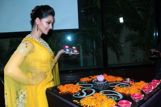 Photos of Bollywood actress Urvashi Rautela celebrates Diwali.