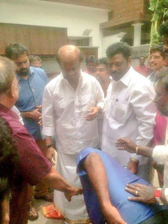 Photos of Superstar Rajinikanth meets fans at Poes Garden. Rajinikanth met his fans,Rajinikanth,Rajinikanth latest pics,Rajinikanth latest images,Rajinikanth latest photos,Rajinikanth latest stills,Rajinikanth latest pictures