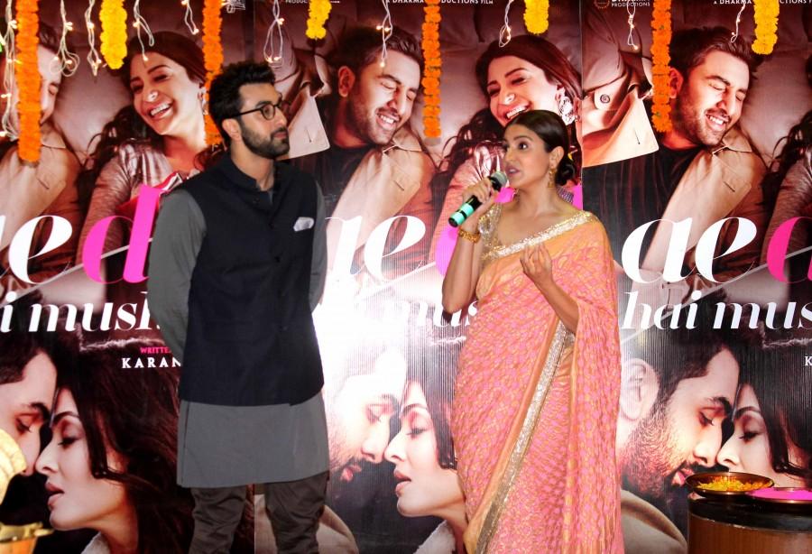 Photos of Bollywood actor Ranbir Kapoor and Anushka Sharma visit PVR for the promotion of film Ae Dil Hai Mushkil. Ranbir Kapoor,Anushka Sharma,Ranbir Kapoor and Anushka Sharma,Ae Dil Hai Mushkil,Ae Dil Hai Mushkil PROMOTION,ae dil hai mushkil movie promotions