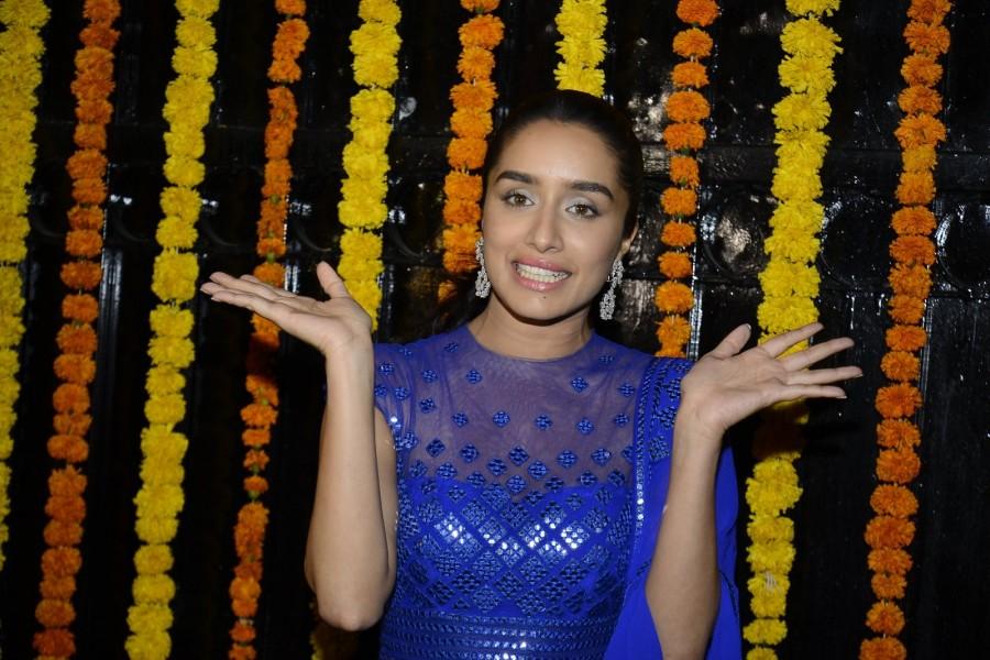Actress Shraddha Kapoor arrives to attend Ekta Kapoor's Diwali party in Mumbai on Oct 29, 2016. Krishika Lulla,Krystle D'Souza,Shraddha Kapoor,Sonakshi Sinha,Sunny Leone,Ekta Kapoor's Diwali party,Ekta Kapoor Diwali party,Ekta Kapoor Diwali party pics,Ekta Kapoor Diwali party images,Ekta Kapoor Diwali party photos,Ekta Kapoor Diwali party