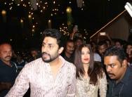 Photos of Aishwarya Rai and Abhishek Bachchan's Diwali Bash.