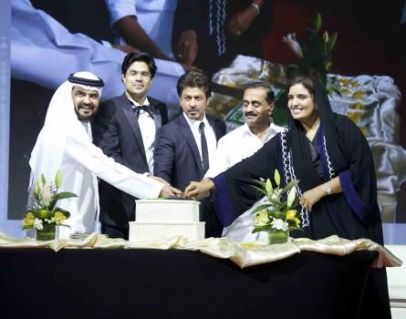 Actor Shah Rukh Khan during the inauguration of Pravarthi Building Contracting LLC's headquarters in Dubai on Oct 31, 2016.