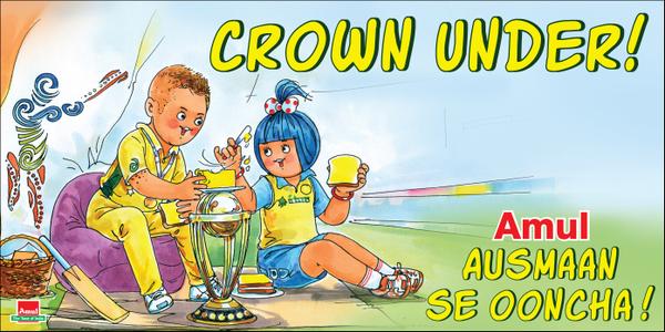 When Australia won the World Cup Amul,Amul butter,Amul Posters,Amul ads,impressive ads,my choice,yemen,Smriti Irani,photos