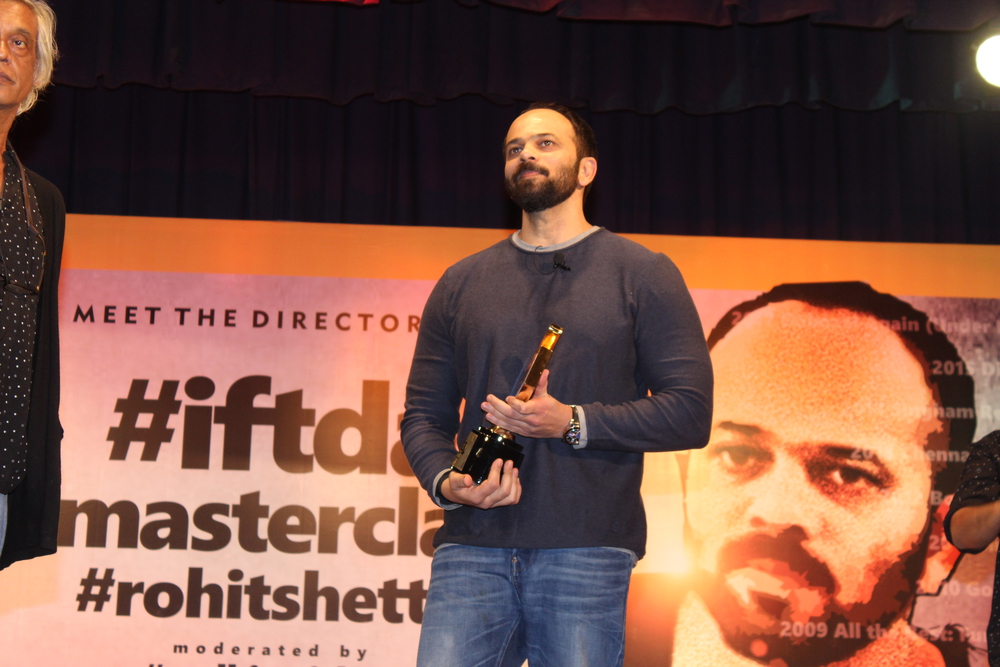 Photos of Bollywood filmmaker Rohit Shetty during the 9th Master Class organised by Indian Film and Television Directors (IFTDA) in Mumbai. Rohit Shetty,Sudhir Mishra,Rohit Shetty at 9th Master Class organised by IFTDA,9th Master Class organised by IFTDA,IFTDA,Indian Film and Television Directors